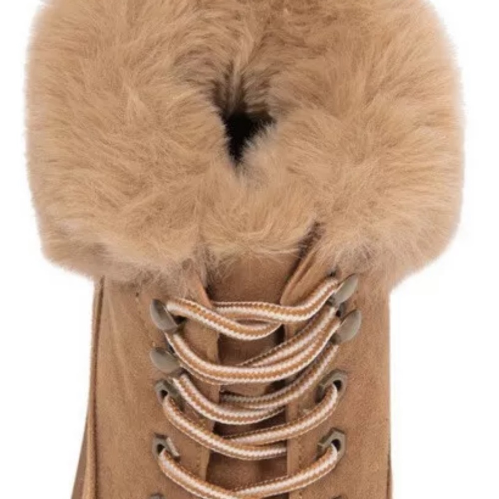 New..! Woman’s Rock & Candy Lamar Combat Boots Size 8M Faux Fur Lace Up Trendy - Picture 8 of 9